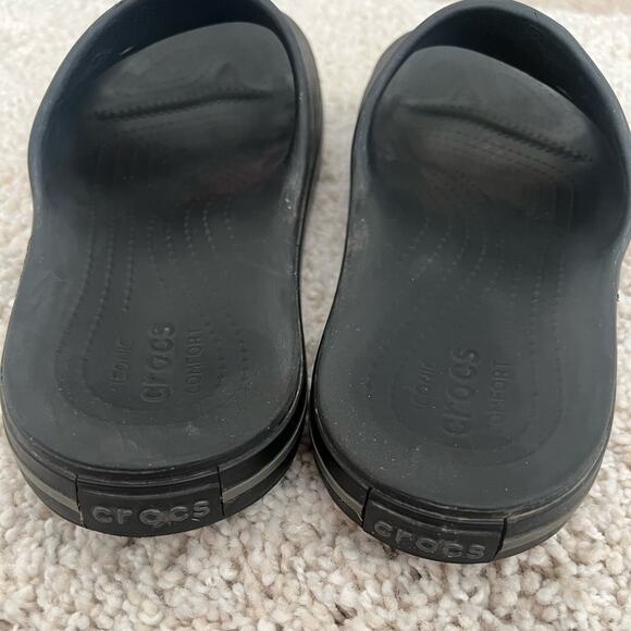Men's Black Crocs Slides Size 12 - Picture 6 of 6
